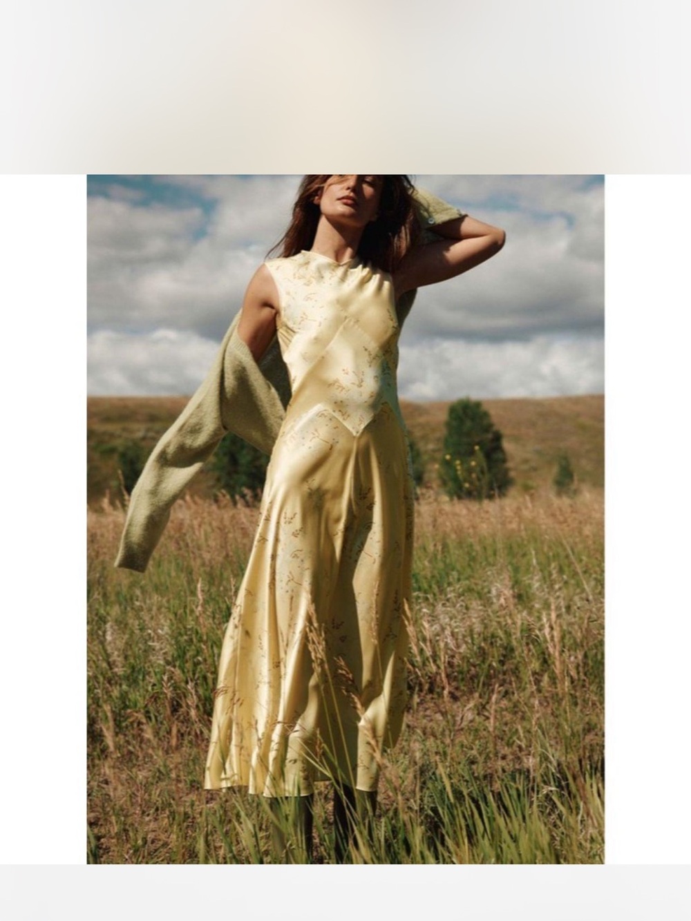 Doen Adelana soft yellow slip Dress